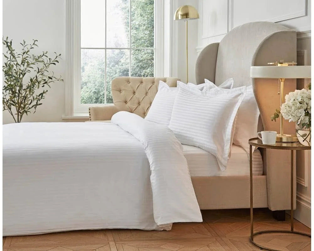 Egyptian Cotton Striped Duvet Set Double
