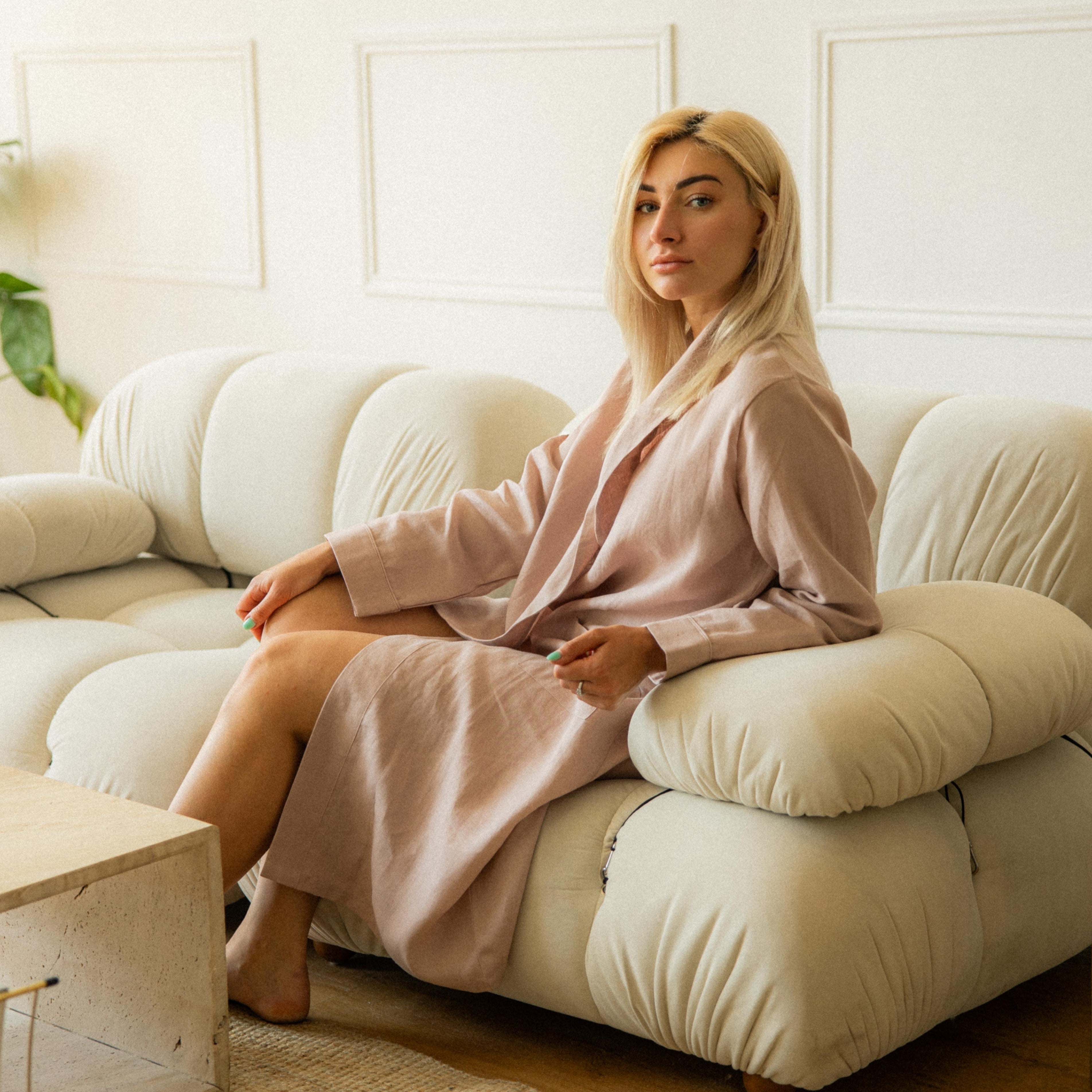 Bathrobe Mellow Pink S