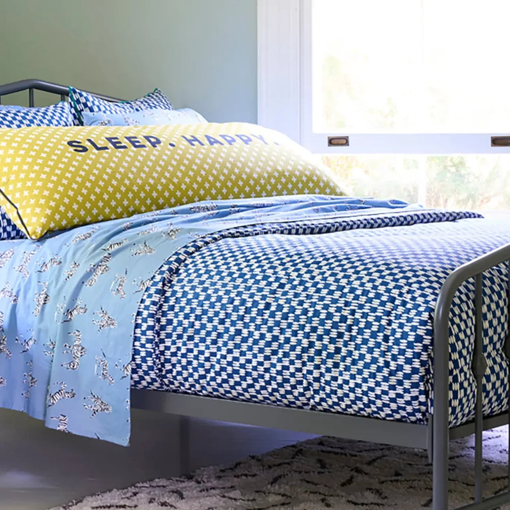 Check Duvet Set SuperKing - 1 D/Cover 2 P/Cases