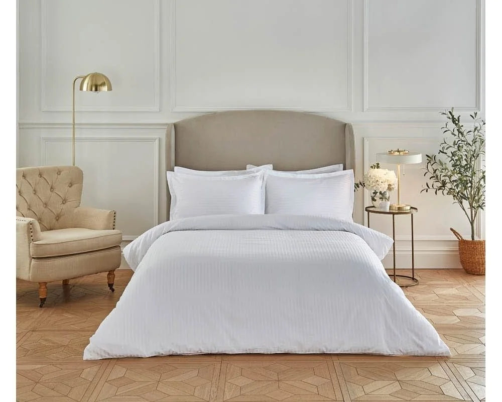 Egyptian Cotton Striped Duvet Set Double